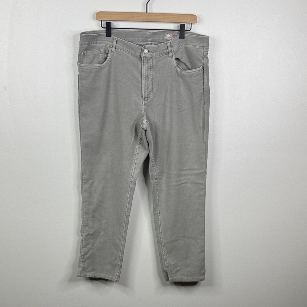 Faherty Stretch Terry 5-Pocket Pant Iron Grey Men's Size 38 Athleisure Comfort